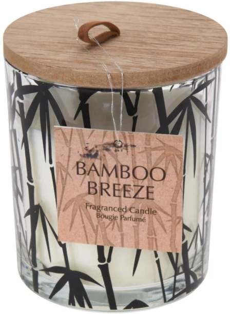 Excellent Houseware Candle in Glass Jar with Wooden Lid