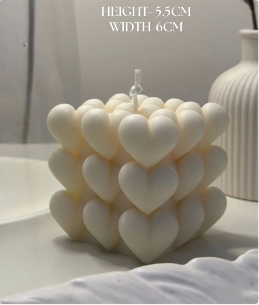 unbranded Heart Cubed Candle