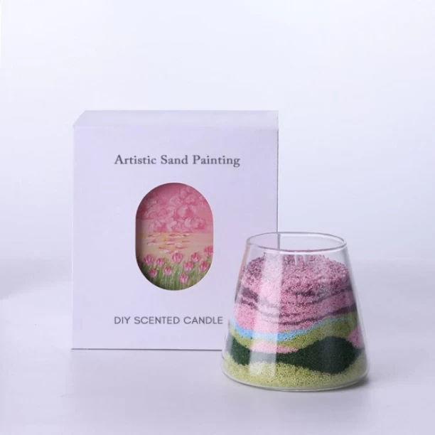 Creative Living DIY Sand Painting Scented Candle | Rose