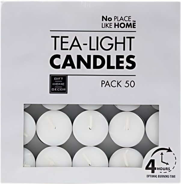 AZ Décor Candle Tea-Light White 3.5Cm Box-50
