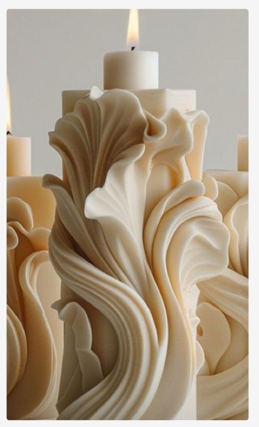 Unbranded Wavy Flower Candle