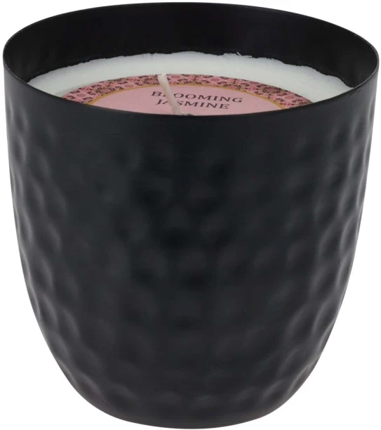 Excellent Houseware 8cm Onyx Candle in Hammered Tin Pot