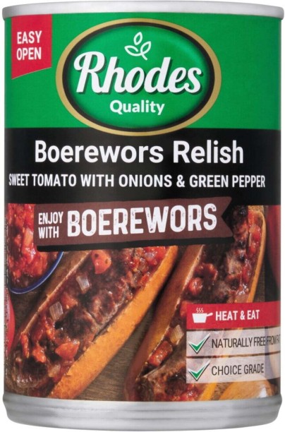 Rhodes Boerewors Relish Sweet Tomato with Onions & Green Pepper Vegetables