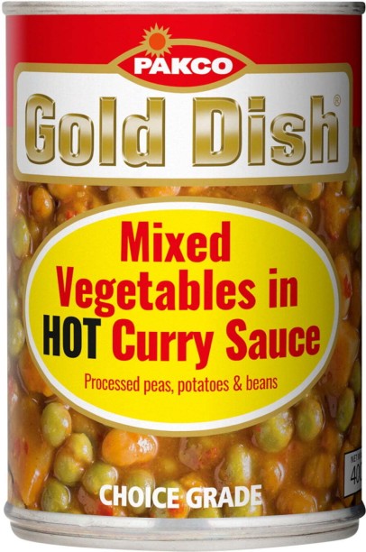 Gold Dish Mixed Vegetables in Hot Curry Sauce Vegetables