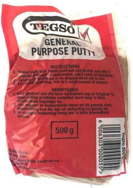 TEGSO Window Putty 500g Pouch Car Body Filler Putty