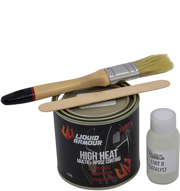 Liquid Armour High Caliper Heat Paint Kit (Red) Can Car Body Filler Putty