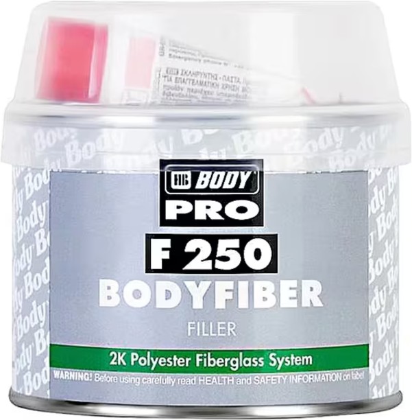 HB Body Fibreglass Filler Green Bodyfiber F250 Can, Tube Car Body Filler Putty