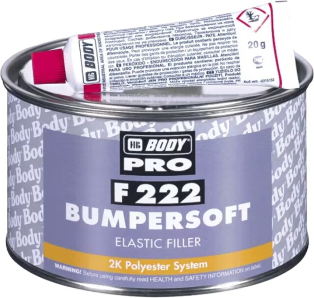 HB Body Bumbersoft Elastic Filler F222 Can Car Body Filler Putty