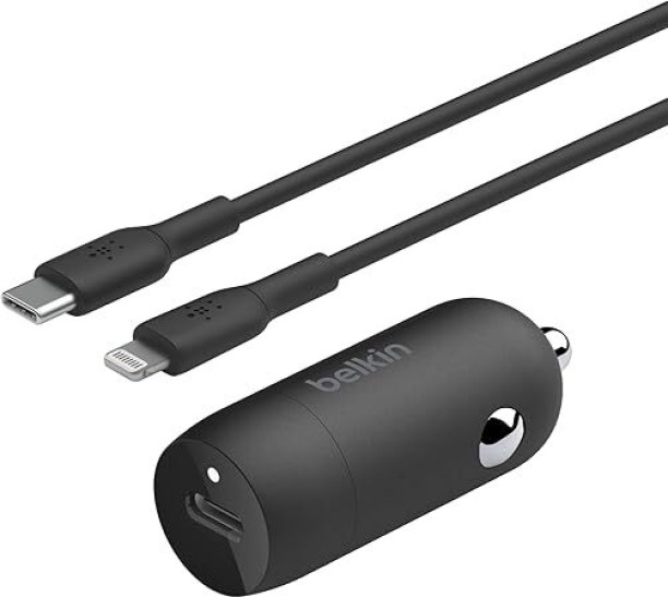 Belkin CCA004 30W BoostCharge USB-C Car Charger with USB-C to Lightning Cable 30 W Car Charger