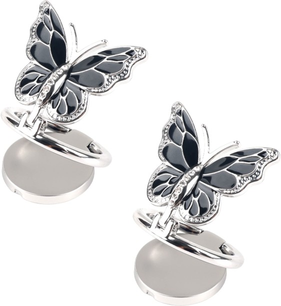 LocateLuxe Phone Ring Holder Finger Kickstand, Bling Metal Cute Butterfly Cell Phone Ring Car Mobile Holder