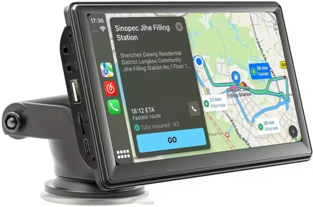 I Car Multimedia Player with Wireless CarPlay and Android Auto 7 Inch Car Mobile Holder