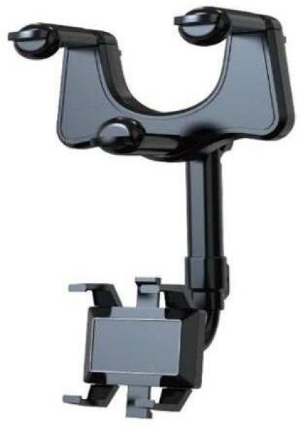 Andowl Car Mobile Phone 360° Rotating Retractable Rearview Mirror Holder Car Mobile Holder