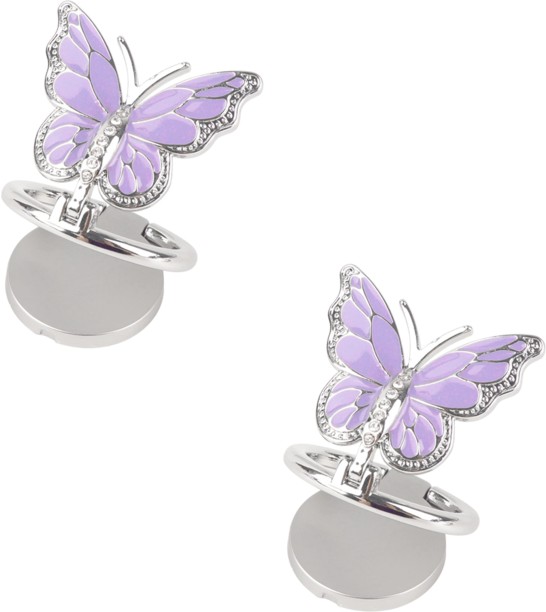 LocateLuxe Phone Ring Holder Finger Kickstand, Bling Metal Cute Butterfly Cell Phone Ring Car Mobile Holder