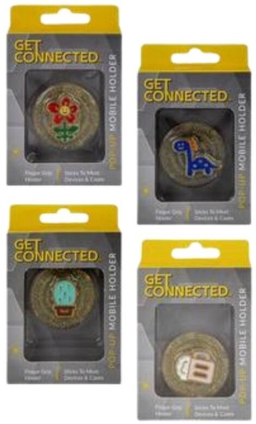 Get Connected Glass Look Mobile Phone Pop-Up Holder Car Mobile Holder