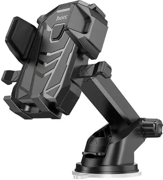HOCCO Armor suction cup car holder for windshield, panel – Car phone holder, Black | 4-7″ Car Mobile Holder