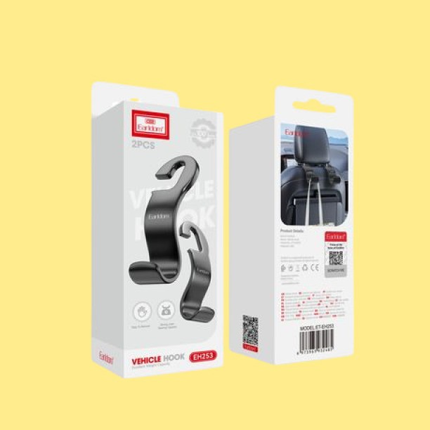 Earldom Car Seat Back Hanger - Durable PVC Hook for Bags & Umbrellas-EH253 Car Mobile Holder