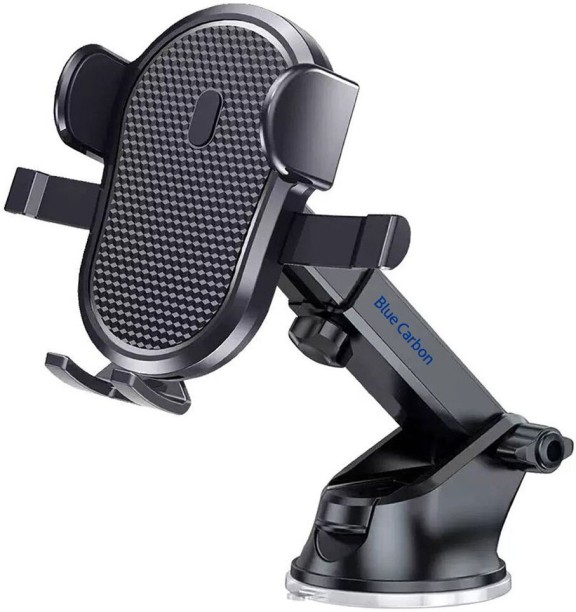 Blue Carbon Extendable Car Phone Holder Car Mobile Holder