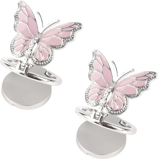 LocateLuxe Phone Ring Holder Finger Kickstand, Bling Metal Cute Butterfly Cell Phone Ring Car Mobile Holder