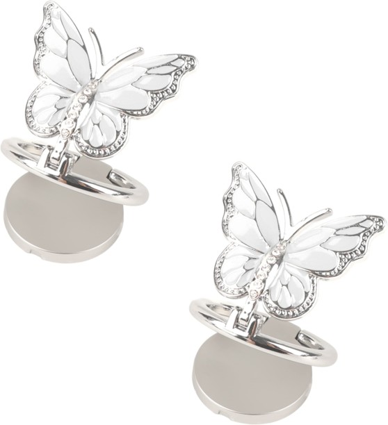 LocateLuxe Phone Ring Holder Finger Kickstand, Bling Metal Cute Butterfly Cell Phone Ring Car Mobile Holder