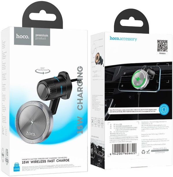 Hoco 15w Wireless Fast Charge HW6 Car Mobile Holder
