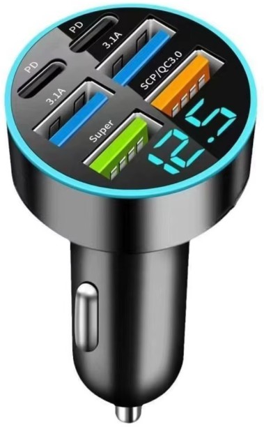 Kaisi Car USB Charger Adapter with Multi-Port Car Mobile Holder