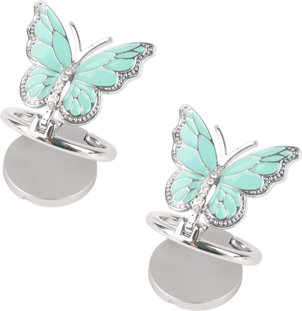 LocateLuxe Phone Ring Holder Finger Kickstand, Bling Metal Cute Butterfly Cell Phone Ring Car Mobile Holder