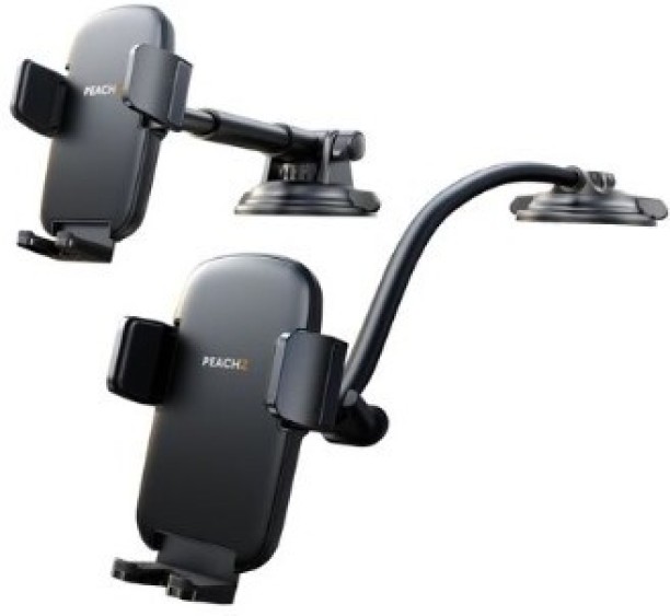 Peachz Phone Mount For Car Dashboard Windshield Holder with 2 arm attachments Car Mobile Holder