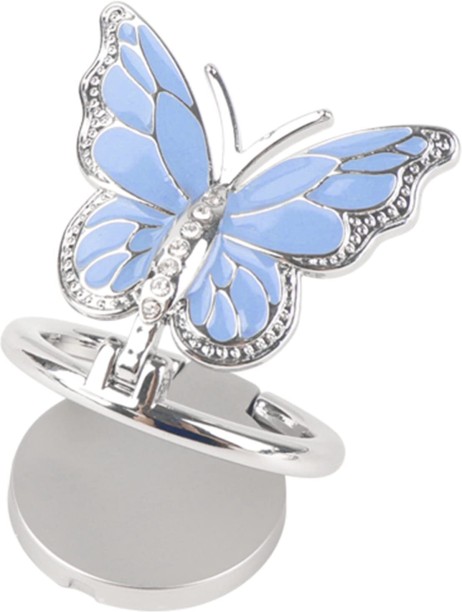 LocateLuxe Phone Ring Holder Finger Kickstand, Bling Metal Cute Butterfly Cell Phone Ring Car Mobile Holder