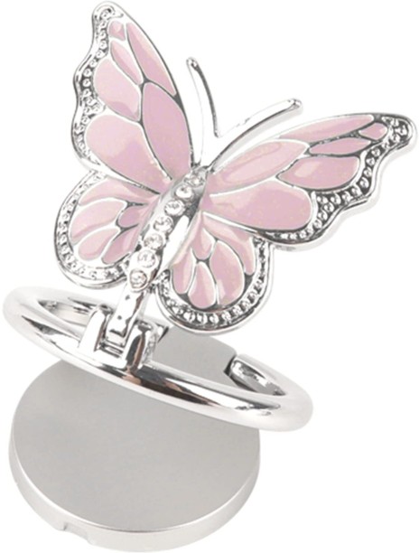 LocateLuxe Phone Ring Holder Finger Kickstand, Bling Metal Cute Butterfly Cell Phone Ring Car Mobile Holder