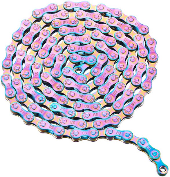 Flycross 6/7/8 Speed Bike Chain Rainbow Chain for Bike 1/2" x11/128 116 Links Lightweight Bicycle Chain Car Engine Timing Chain