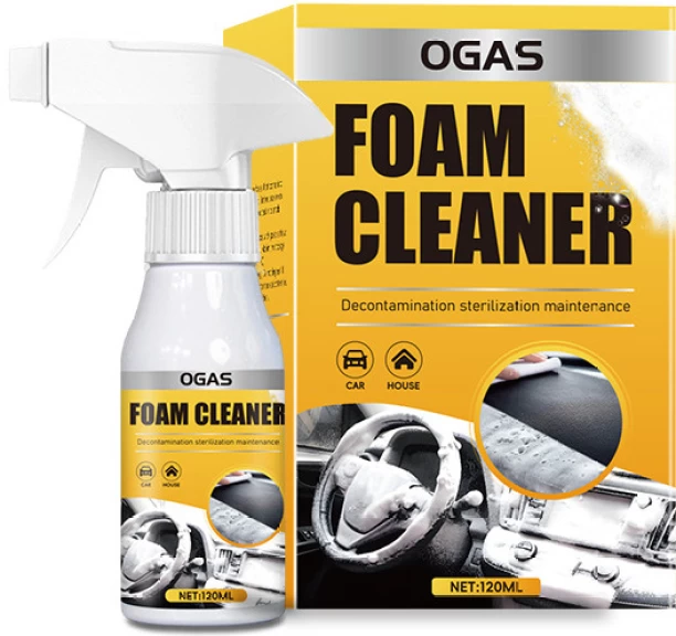 LuckyUnion Car interior foam cleaner, three-in-one decontamination, sterilization and maintenance, powerful decontamination without damaging materials  Car Interior Cleaner
