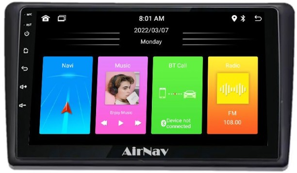 AirNav Kia Sorento 2002-2006 Android Radio Bundle High Spec Wireless CarPlay & Android Auto + Reverse Camera Car Stereo