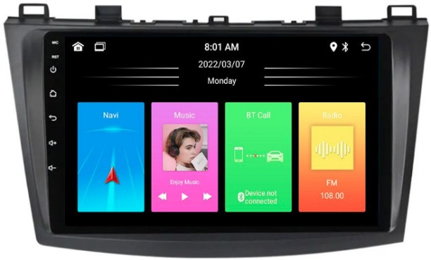 AirNav High Spec Mazda 3 2010-2013 Android 9 inch Ips Touch Screen Gps Nav Car Stereo