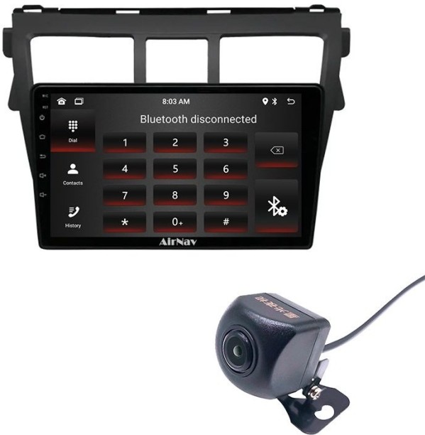 AirNav Hi Spec Stereo Wireless CarPlay Multimedia Auto Bundle Replacement for Toyota Yaris T3 Sedan Car Stereo