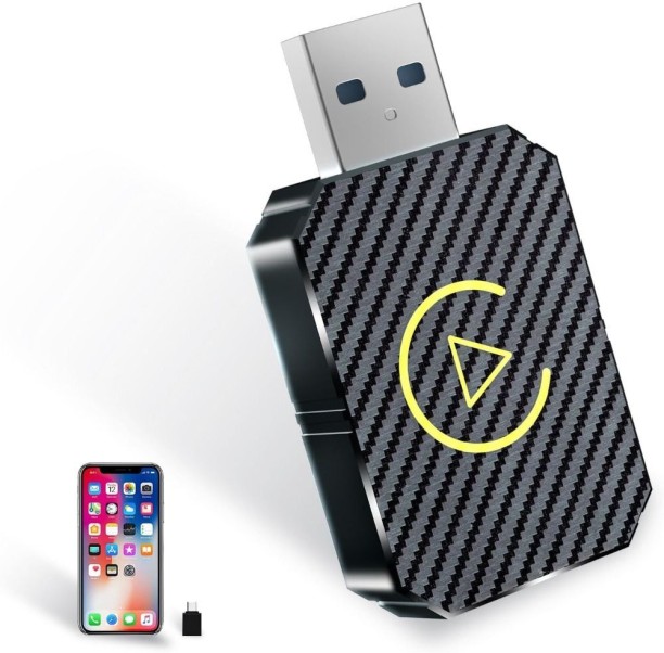 Flycross Wireless CarPlay Android Auto Adapter -Convert Wired to Wireless in Seconds Car Stereo