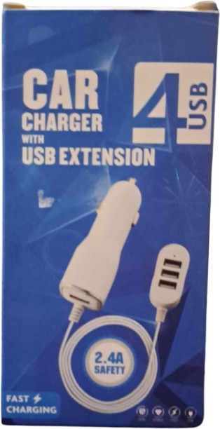 HGS 4-Port USB Car Charger with USB Extension Car Stereo