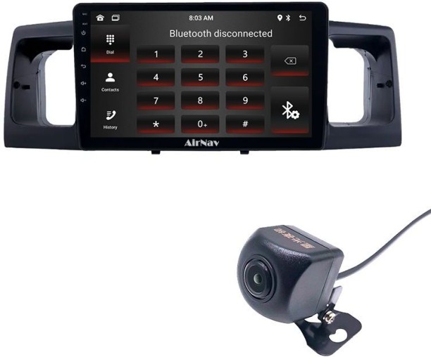 AirNav 9 Inch Android Radio Bundle with Wireless CarPlay & Android Auto – Fits RunX & Corolla Models Car Stereo