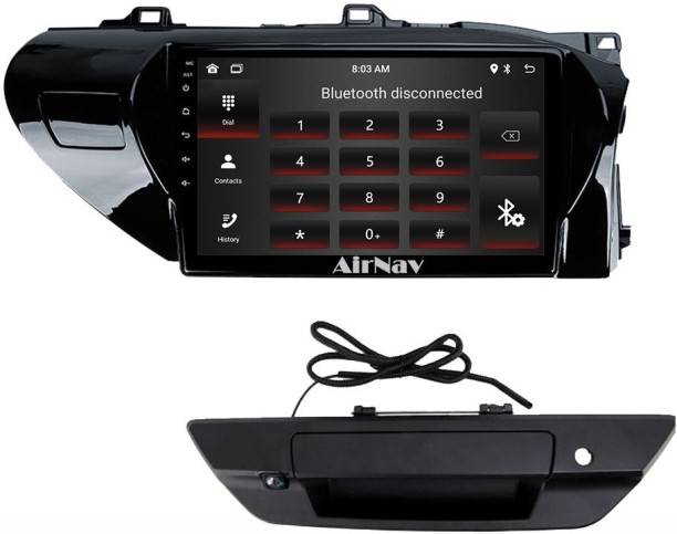 AirNav Toyota Hilux GD6 Tailgate Camera Android Radio Bundle with Wireless CarPlay & Android Auto Car Stereo