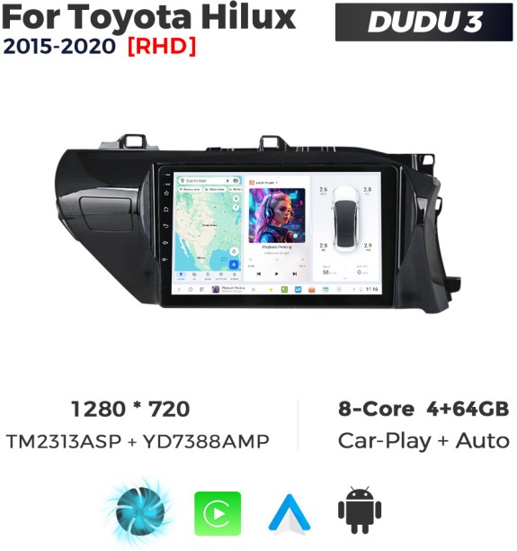 DUDUAUTO DUDU3 Hilux GD6 10 INCH Android Car Stereo