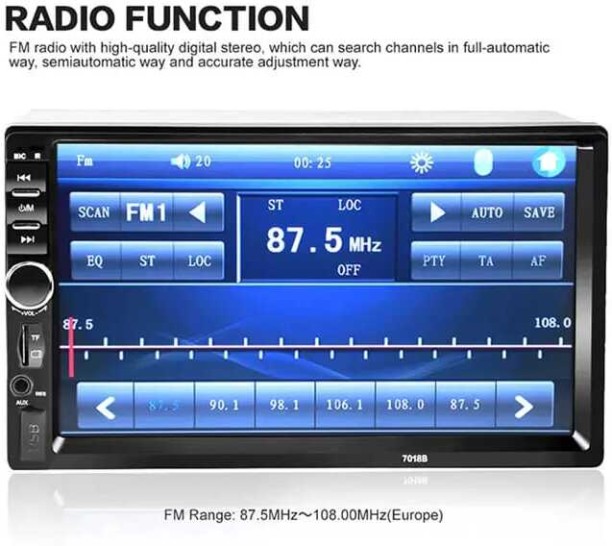MTL 7018B 7.0 Inch HD Touch Screen Dual DIN Car Radio Bluetooth Sterio MP3/MP4/MP5 Player Car Stereo