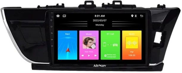 AirNav Toyota Corolla Android Radio Bundle with Wireless CarPlay & Android Auto Car Stereo