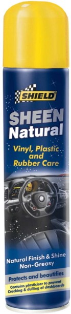 Shield Sheen Vinyl, Plastic & Rubber Star - Yellow Liquid  Polish for Dashboard