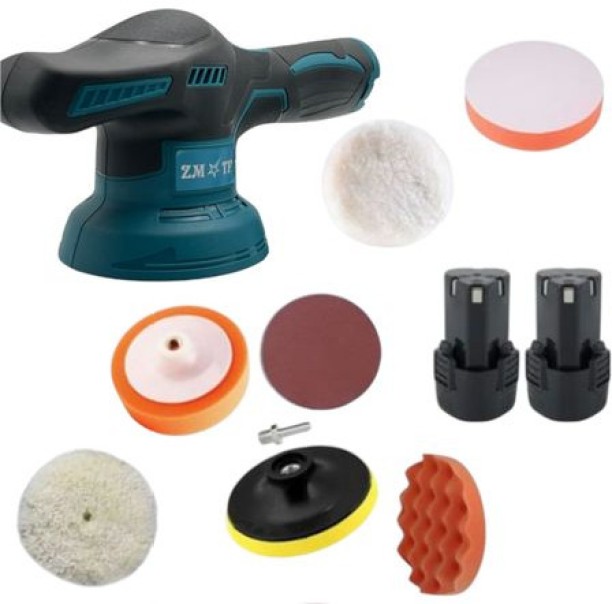 SA TRADE Rechargeable 12V Car Polisher/Waxer Kit - 5'' includes Polishing Pads Liquid  Polish for Bumper