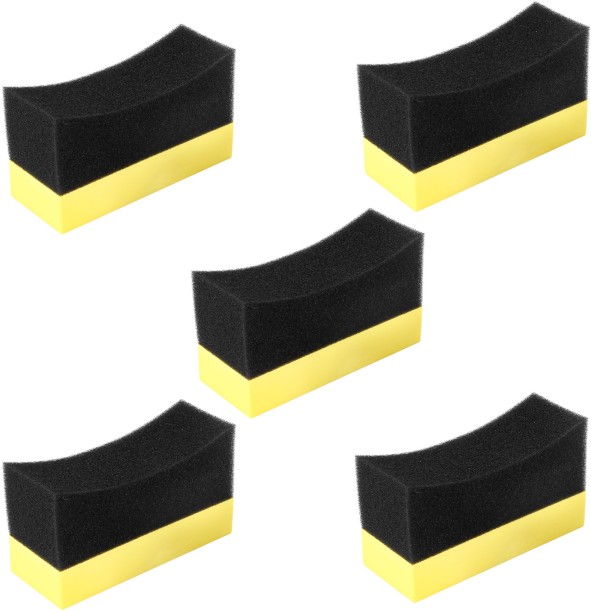 Gocutte Professional Automotive Car Wheel Washer Tyre Tire Dressing Applicator Curved Foam Sponge Pad Paste  Polish for Exterior