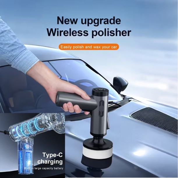 Egorip USB Rechargeable Multi-Speed Automatic Polishing Machine Kit Paste  Polish for Metal Parts