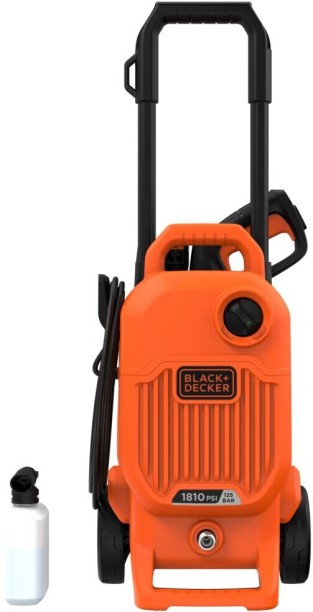 Black + Decker BEPW1700-QS 1700W Pressure Washer 125 BAR/1800 PSI, Self Priming Pressure Washer
