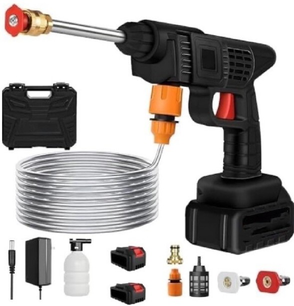 Generic Rechargeable High-Pressure 48V Car Washing Machine Gun Set With 2 48V Lithium Batteries Spray Gun