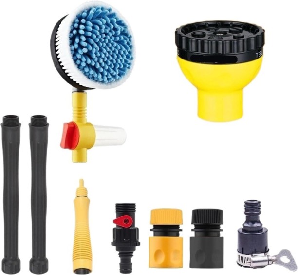 Flycross Adjustable Car Wash Brush with 360° Rotation – Pressure Washer-Safe Scrubbing Tool for Cars, Trucks & SUVs Spray Gun