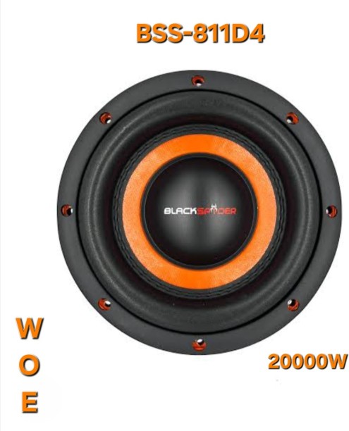 BLACKSPIDER BSS-811D4 Subwoofer Rear Deck Mounted Round Car Speaker