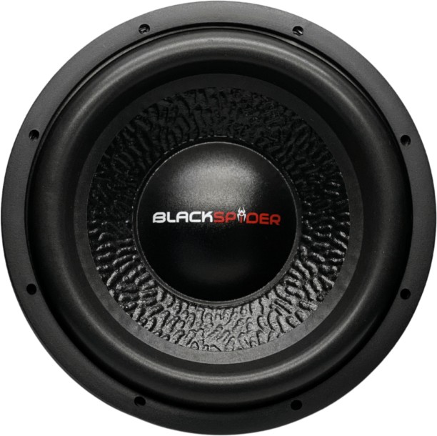 BlackSpider BSS1204D4 Subwoofer Rear Deck Mounted Round Car Speaker